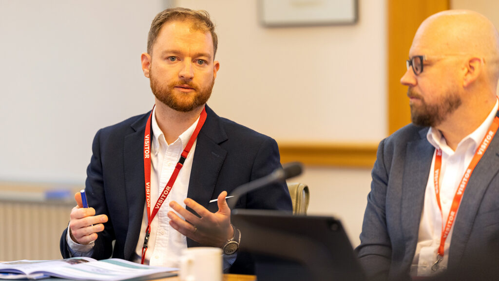 James Cannam and Jordan McPeake represent Lucid at the report launch in Canberra.